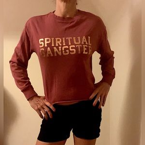 Spiritual Gangster Sweatshirt Purple & Gold Size S